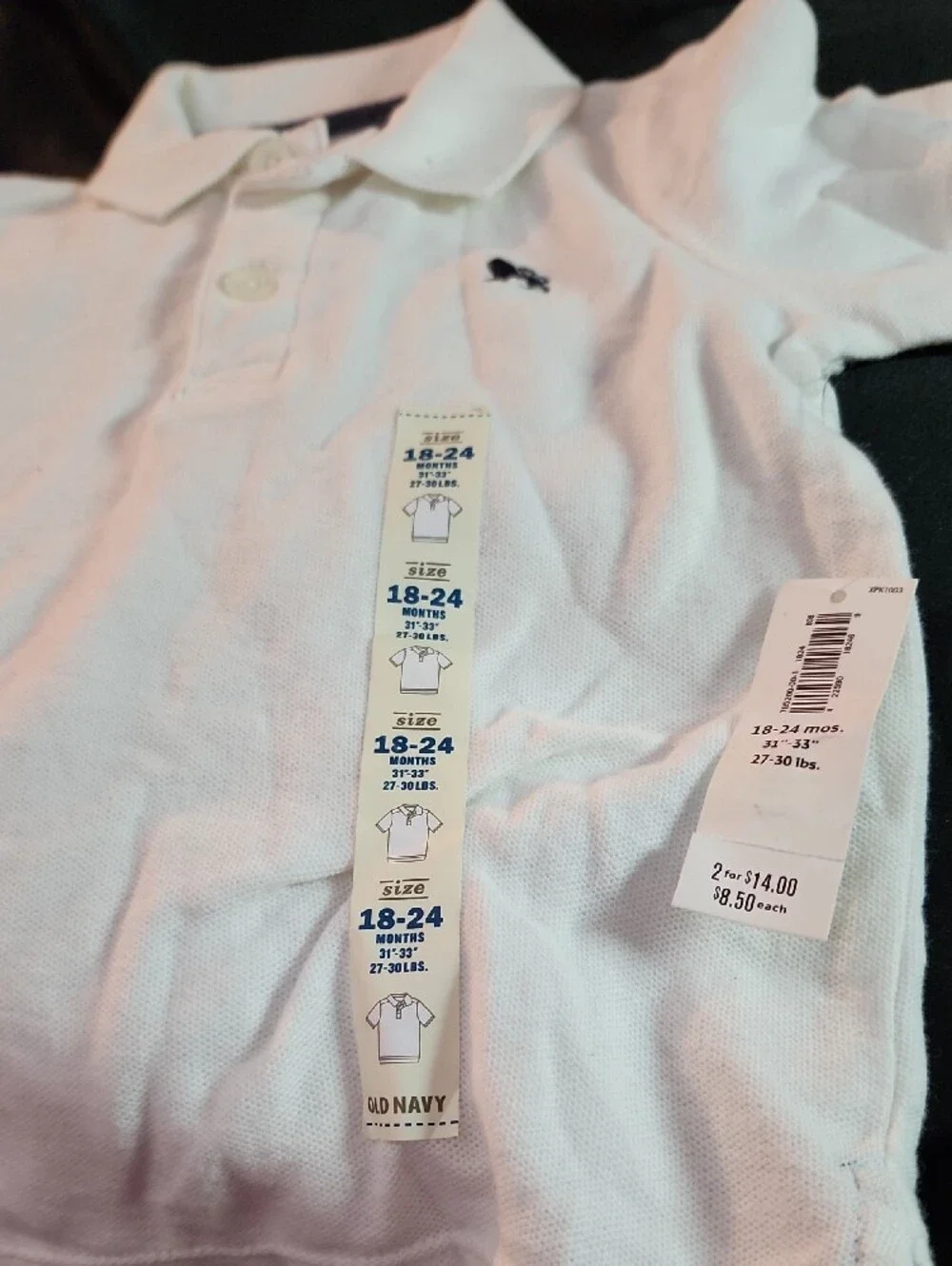 Old Navy White Kids Polo with Purple-Striped Polo & Yellow Graphic Tee Bundle